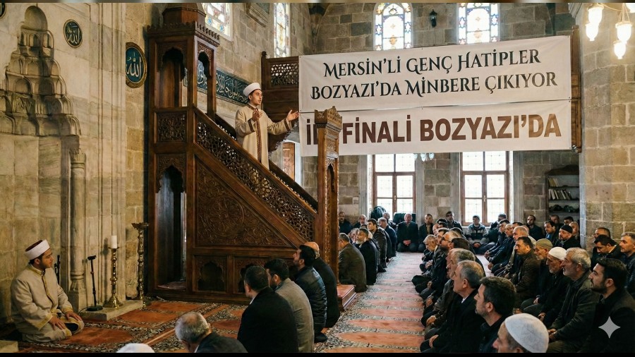 Mersin �l Finalinde Gen� Hatipler Bozyaz��da Minbere ��k�yor