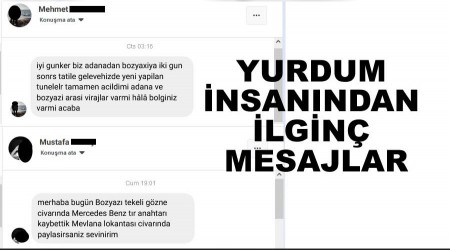 Yurdum insandan sitemize den ilgin mesajlar