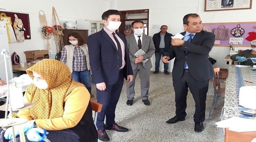 Maske üretimine başlandı
