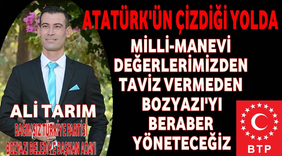 BTP Bozyazı Belediye Başkan Adayı Ali Tarım oldu