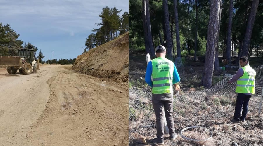 Yayla yollar ve mezarlklar onarlyor