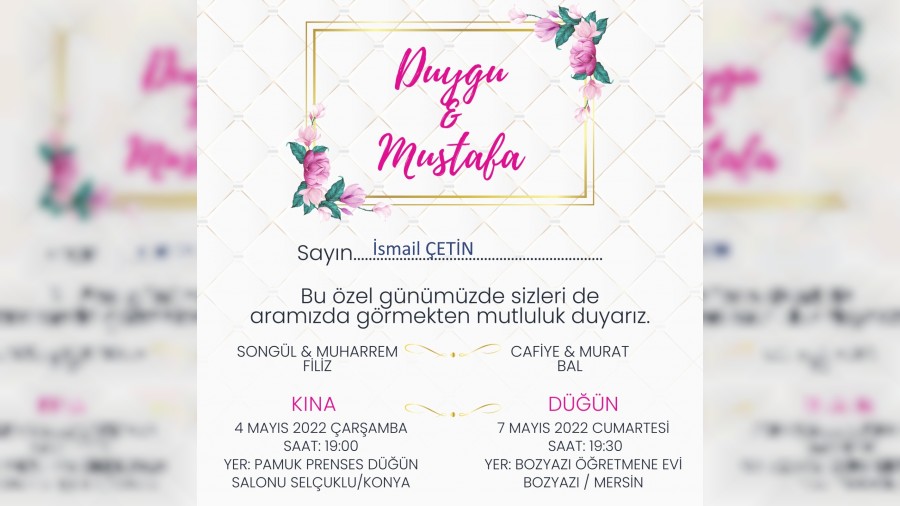 Hayatlarnn Lalezar gibi olmasn dileyen ift dnlerine davet ettiler