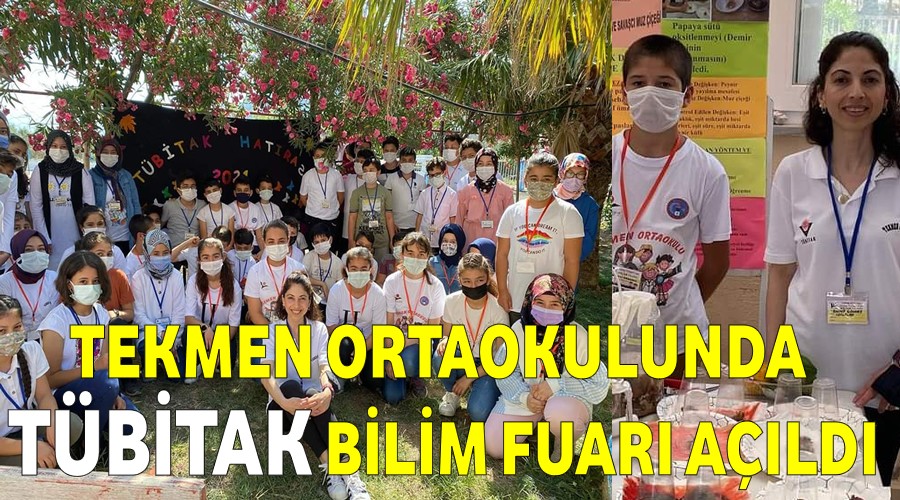 Tekmen Ortaokulunda 4006 TBTAK Bilim Fuar ald