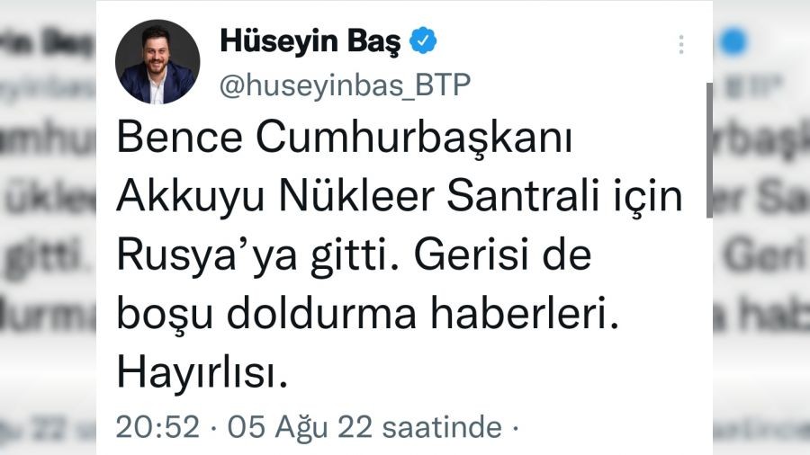 Zirve 'AKKUYU' iin miydi?