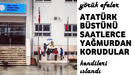 Atatrk bstn saatlerce yamurdan korudular