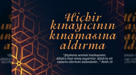 Hiçbir kınayıcının kınamasına aldırma