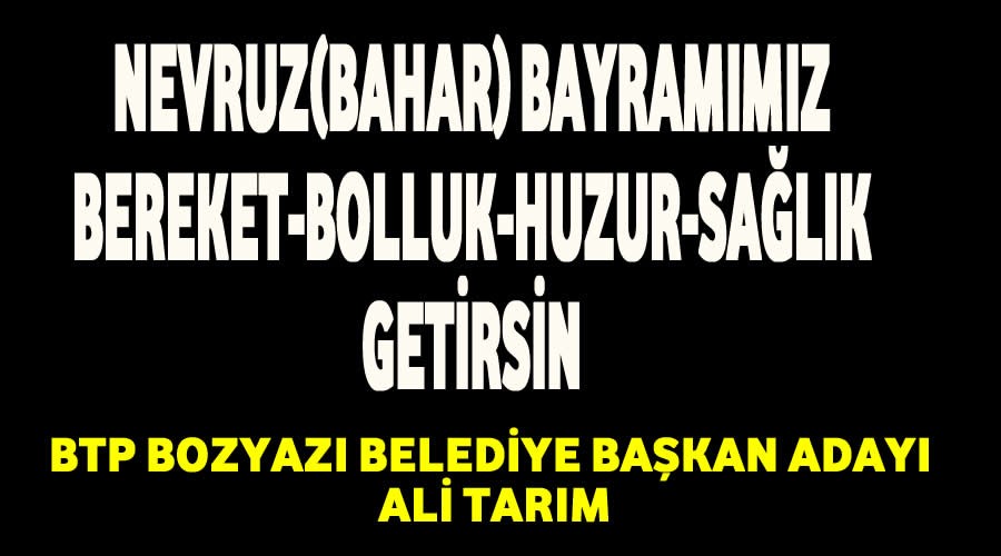 Nevruz(Bahar) Bayramnz huzur,bereket ve kardelik getirsin