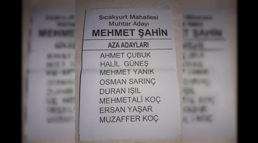 Scakyurt Muhtar Mehmet ahin 3.Defa yeniden seildi