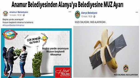 Anamur Belediyesinden Alanyaya Belediyesine Muz Ayar