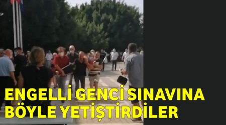 Engelli genci sınavına böyle yetiştirdiler