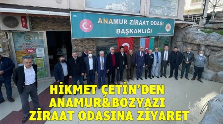 Hikmet etinden Anamur Bozyaz Ziraat Odasna ziyaret