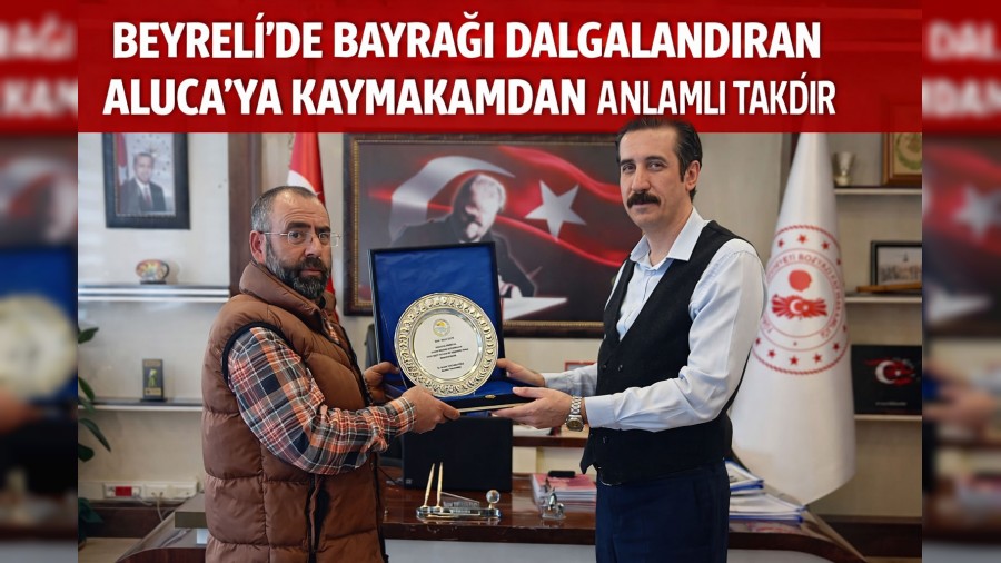 Bayra��m�z� Dalgaland�ran Aluca�ya Kaymakamdan Anlaml� Takdir
