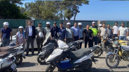 Motosiklet srclerine kask datld