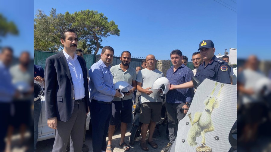 Motosiklet srclerine kask datld
