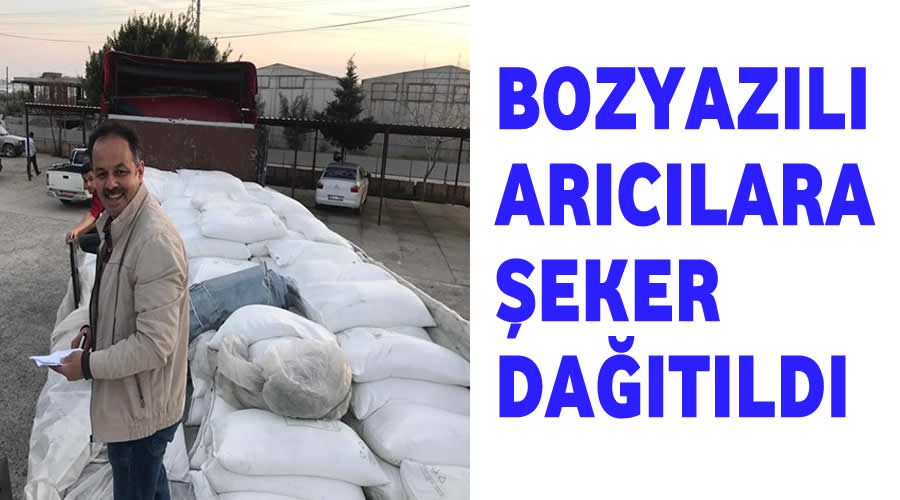 Bozyazılı arıcılara şeker dağıtıldı