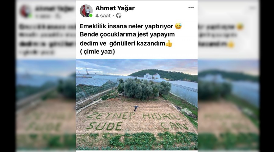 Çimle öle bir şey yaptı ki gündeme oturdu