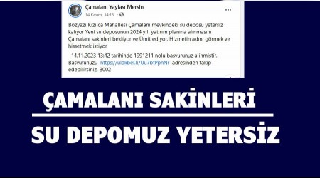 Su depomuz yetersiz