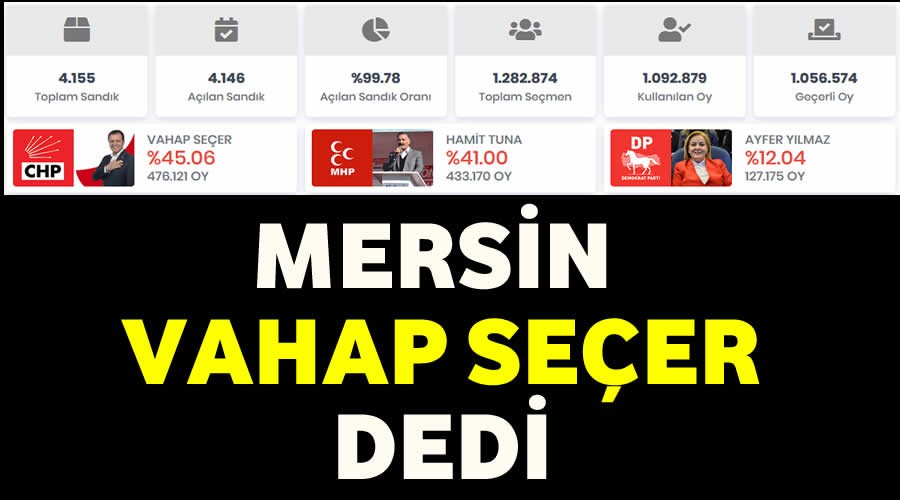 Mersin Vahap Seer dedi