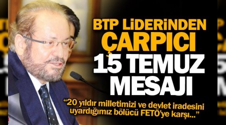 Prof. Dr. Haydar Ba'tan 15 Temmuz mesaj