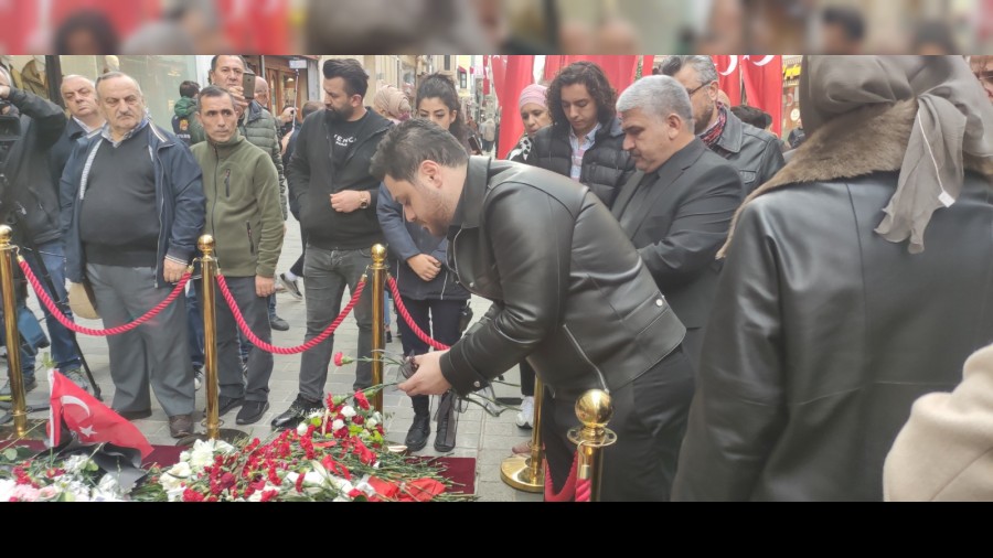 BTP lideri Hseyin Ba saldr noktasna karanfil brakt