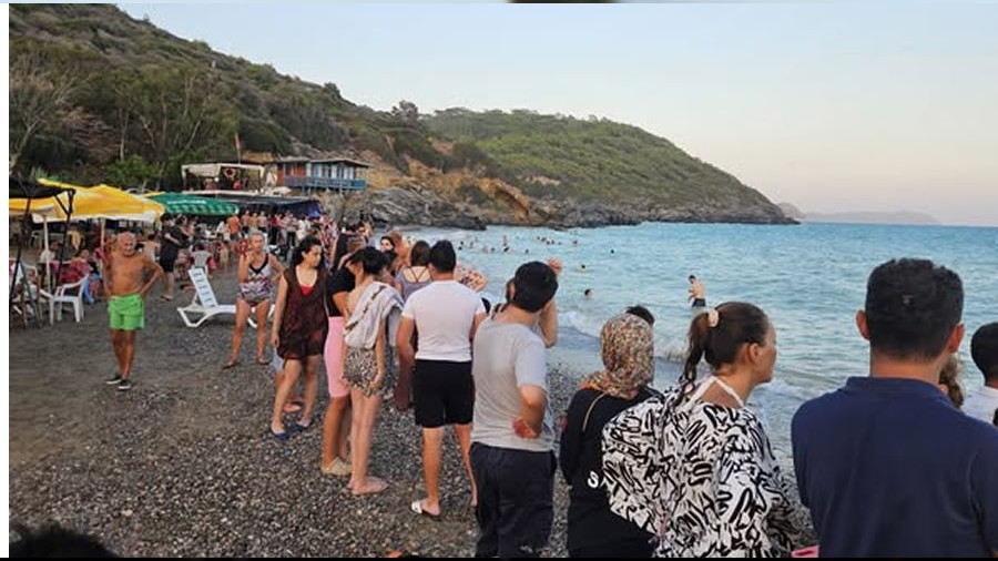 Ada tarafnda denizde korkulu anlar