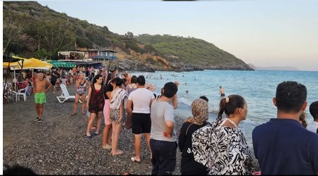 Ada tarafnda denizde korkulu anlar